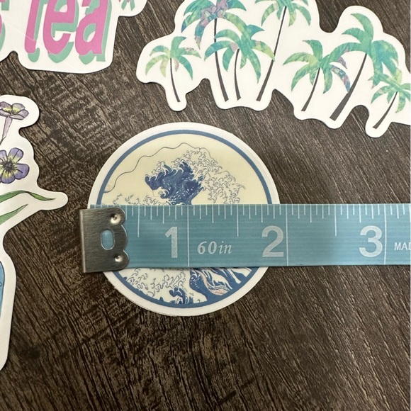 Sticker Pack Mix Spring Summer Tropical Stickers Ocean Beach Birkenstock Palms - Picture 6 of 6